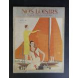 An original Art Deco Nos Loisirs magazine July 1926