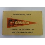 Cavern Club Membership Card An original 1964 Cavern Club membership card booklet,