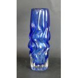A Mid Century Czech glass vase Designed by Pavel Hlava, circa 1968, height 25.