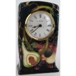 A modern Moorcroft mantle clock Of rectangular form,