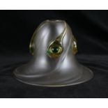 An Art Nouveau James Powell frosted glass shade Having four swept glass roundels, height 5cm,