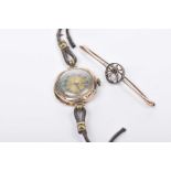 An opal and garnet spider bar brooch Stamped 9ct, together with,