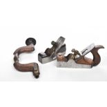A collection of vintage woodworking tools To include a Spiers Ayr smoothing plane,