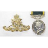 A George VI Territorial Efficiency Medal Awarded to 861043 Gunner A G Banister of the Royal