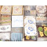 A large collection of various late 19th and 20th Century tiles Mainly floral subjects to include