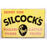 A rare vintage Silcock's's enamel sign Of rectangular form,