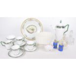 A mixed lot of various ceramics and glassware To include Grosvenor china part tea service,