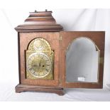 An 18th Century bracket clock, John Whitehurst, Congleton In bur walnut veneered case,