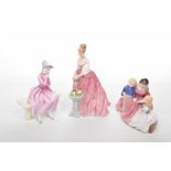 A group of Doulton figures To include "Young Dreams" HN3176, "The Bedtime Story" HN2059,