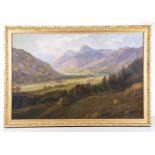 British School (19th Century) - 'Westmorland view in Great Langdale' Indistinctly signed verso