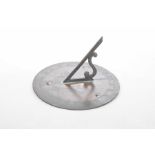 An 18th Century style metal work sundial Of typical circular form with raised gnomon raising from
