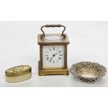 A mixed group of collectable items To include a 19th Century French ladies carriage clock,