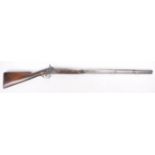 A mid 19th Century Percussion cap single barrel shotgun by Chard at London 78cm barrel with makers