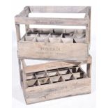 A pair of vintage wine crates Both Chateau La Ceroix Pomerol,