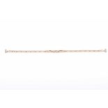 A 14k rose gold watch bracelet strap AF, weight approx.