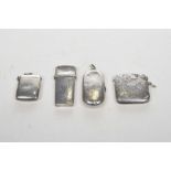 A group of collectable Silver items To include a Chester Silver hall marked engraved Vesta,