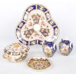 A collection of English ceramics Comprising a pair of 19th Century Bloor Derby small double handled