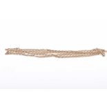 A 14k rose gold fancy curb-link chain, weight approx. 10.