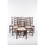 A set of six mahogany Chippendale style dining chairs.