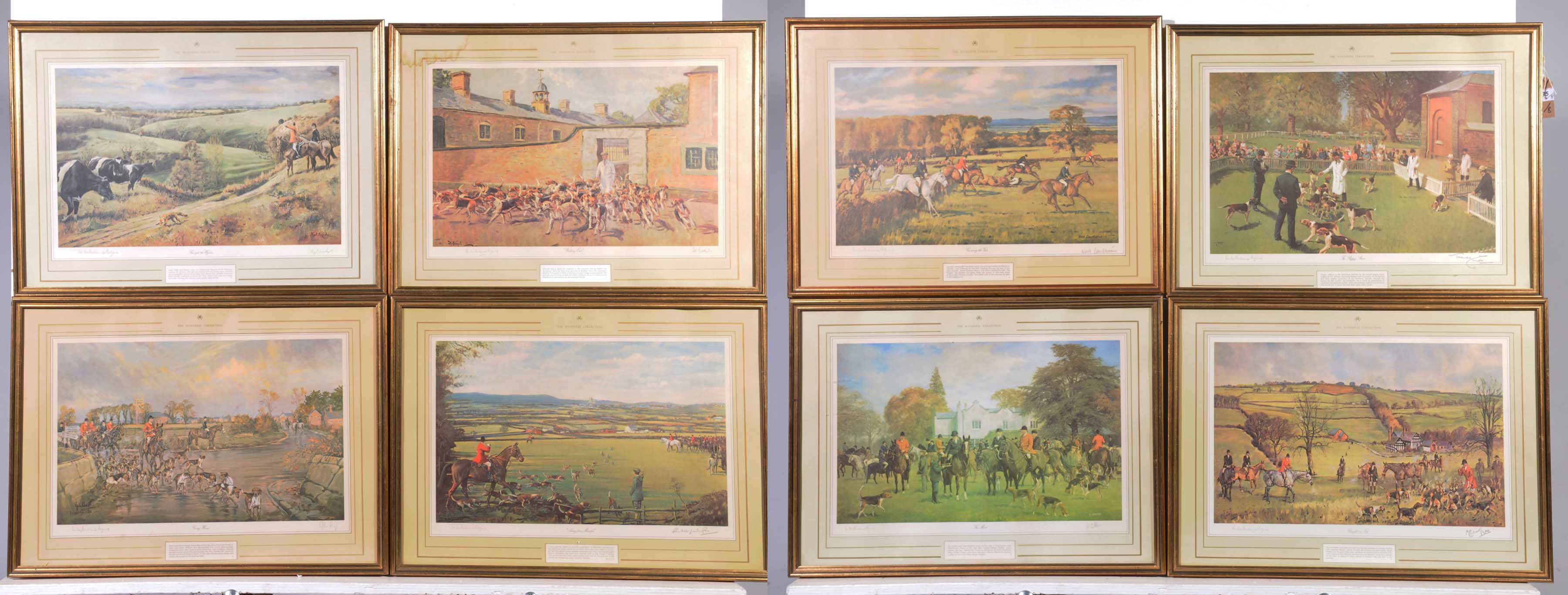 The Wynnstay Collection-A group of eight hunting prints Offset lithographs to include "the puppy