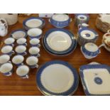 A quantity of Wedgwood Lynn pattern table wares to include oval meat plates, dinner plates,