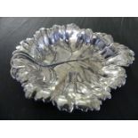 A 20th Century Birmingham hallmarked silver dish, formed as a vine leaf, weight approx. 2.