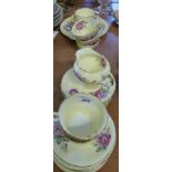 A quantity of Aynsley rose decorated tea wares.
