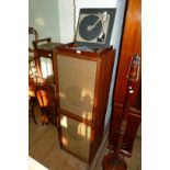 Custom built loudspeakers and Garrard AT6 mark 2 record deck,