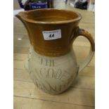 An unusual stoneware water jug,