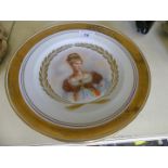 Four Bing & Grondahl circular cabinet plates, each depicting portrait busts of Napoleon Bonaparte,