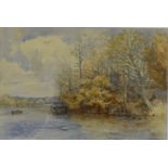 William Henry Dixon (1814-1895) - 'On The Trent', watercolour, signed and dated 1879,