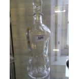 A Dewars scotch whisky commemorative clear glass decanter