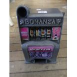 A contemporary Bonanza battery operated one arm bandit fruit machine,