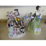 A collection of various figures and figure groups, to include Royal Doulton model 'Fleur',