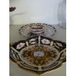 Four pieces of assorted Royal Crown Derby, to include a large plate pattern no.