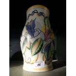 A 20th Century baluster vase in the Poole Pottery style, marked to base Floral Fantasy ware.