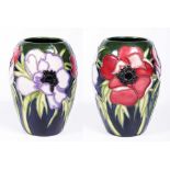 A Moorcroft "Anemone Pattern" vase Of ovoid form,