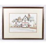 Willis (British School late 20th century) "Beeston Castle Pub" Watercolour, signed, 32x46cm,