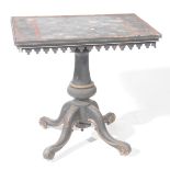 A mid 19th Century ebonised games table