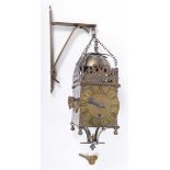A 20th Century gilt brass lantern clock,