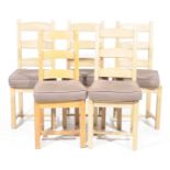 A matched set five contemporary beech wo