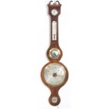 A 19th Century inlaid aneroid barometer