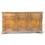 A George III style oak dresser/sideboard