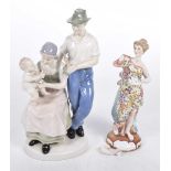 A German porcelain figure group, first h