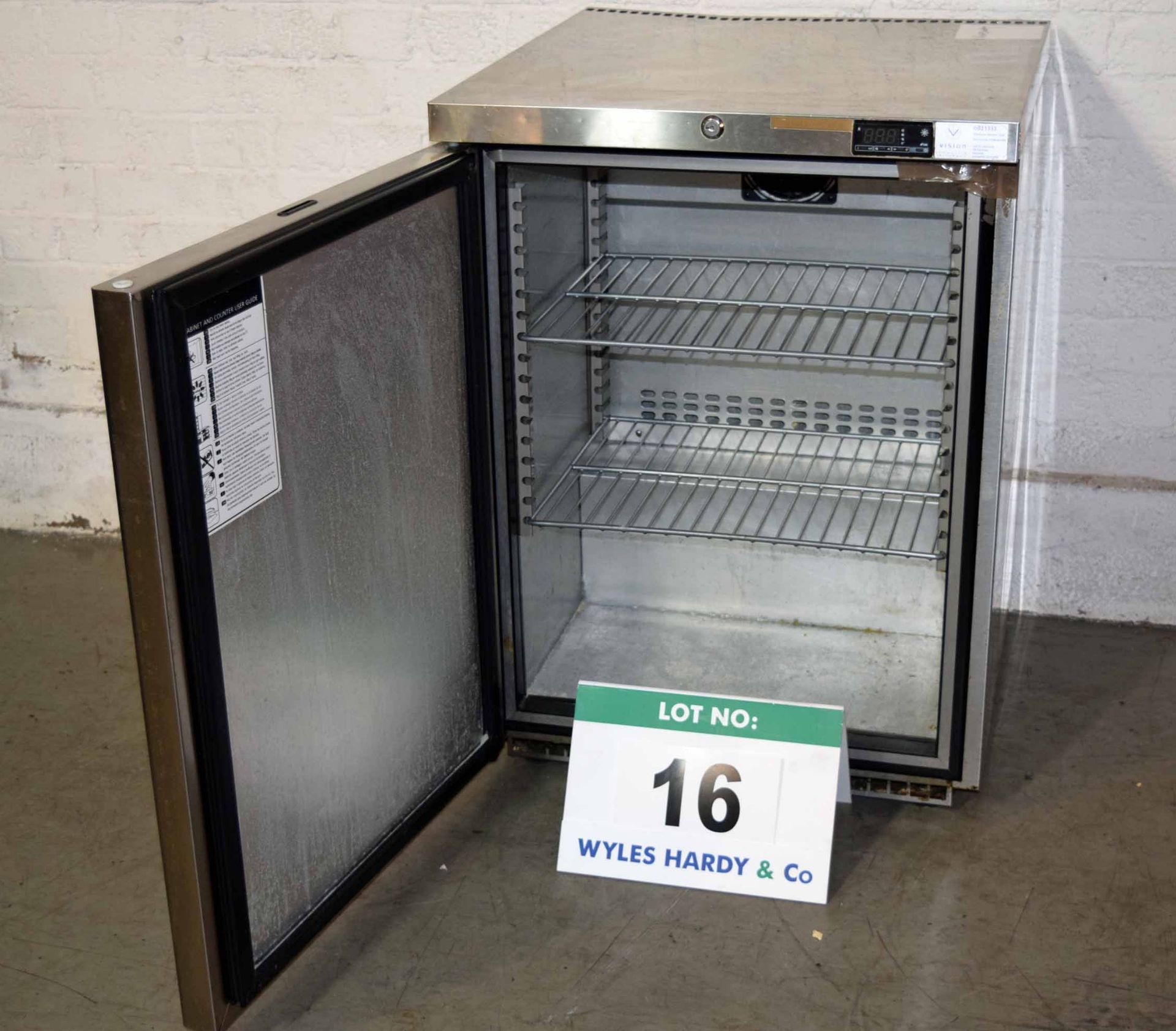 A FOSTER HR150-A Stainless Steel Under Counter Single Door Refrigerator