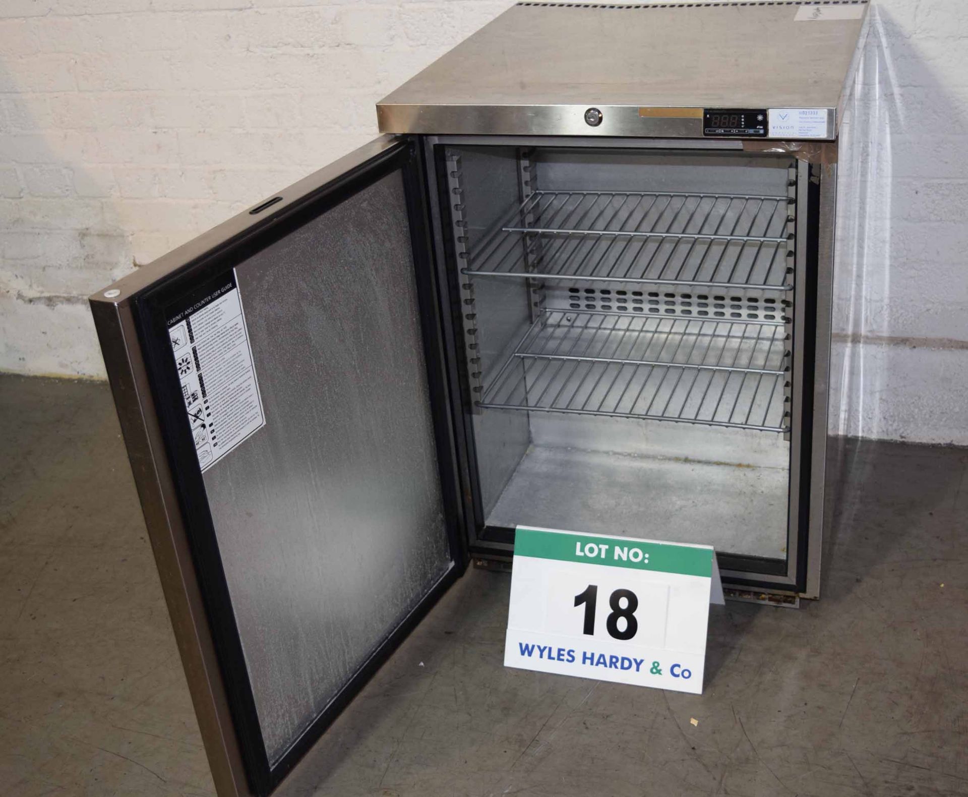 A FOSTER HR150-A Stainless Steel Under Counter Single Door Refrigerator