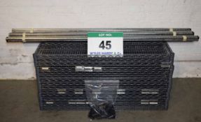 Three Bays of Plastic Coated Wire Rack Shelving, each comprising Five 1200mm x 600mm Shelves, Four