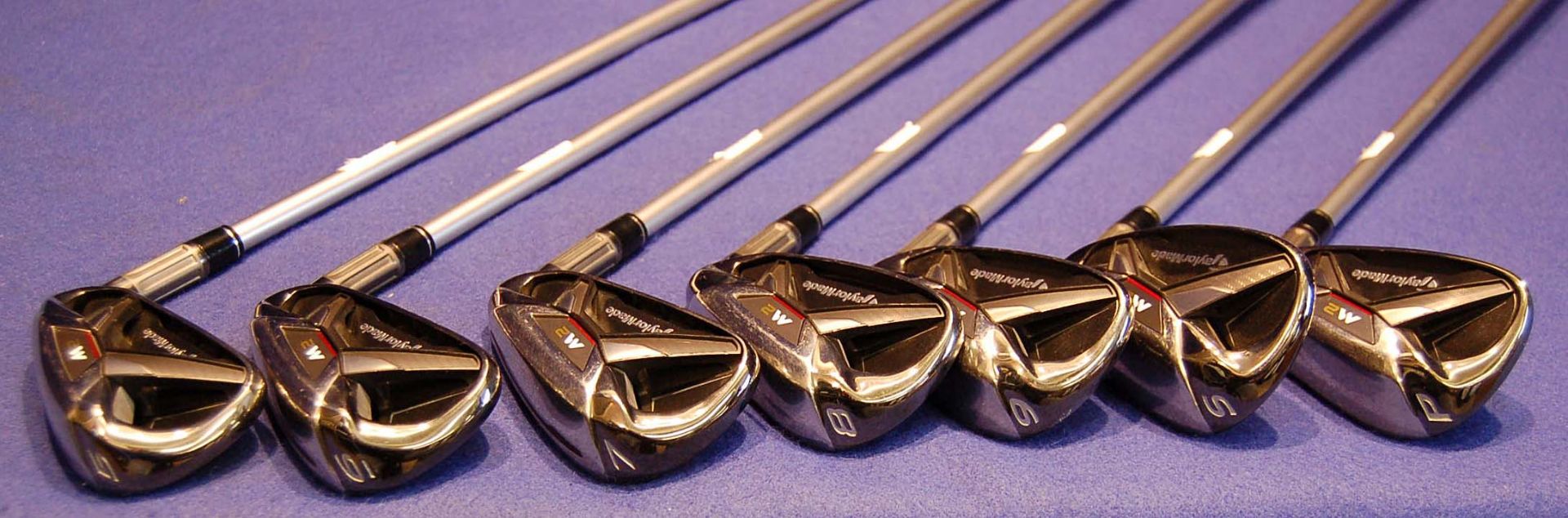 A Set of Seven TAYLORMADE M2 2015 Right Handed Irons (5-SW) all on TAYLORMADE M2 REAX 45 Flex-L