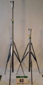 Two AMERICAN GRIP Double Extending Lighting Stands with Large Female Spigot Head (5ft x 10ft)