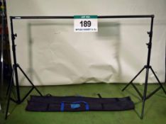 A TREND ENG Portable Goal Post Back Drop and in Bespoke Carrycase (As Photographed)